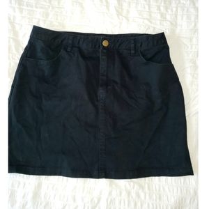 Navy Mini Skirt with Belt Loops